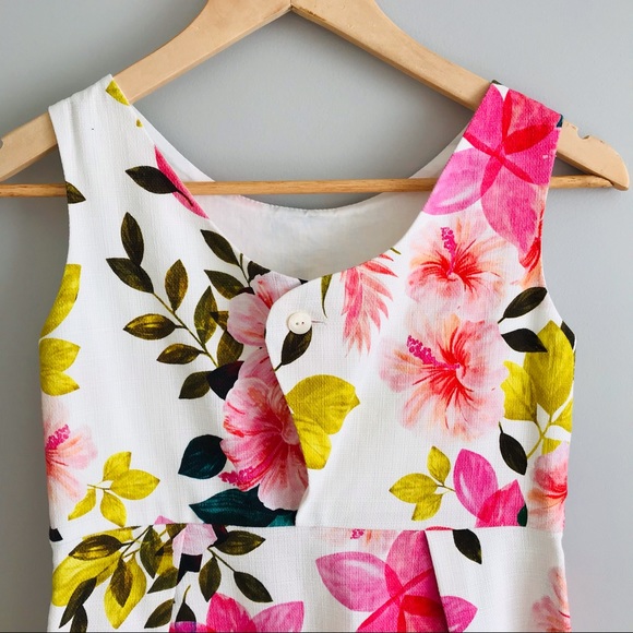 ZARA GIRLS Floral Cotton Party Dress - Picture 7 of 14